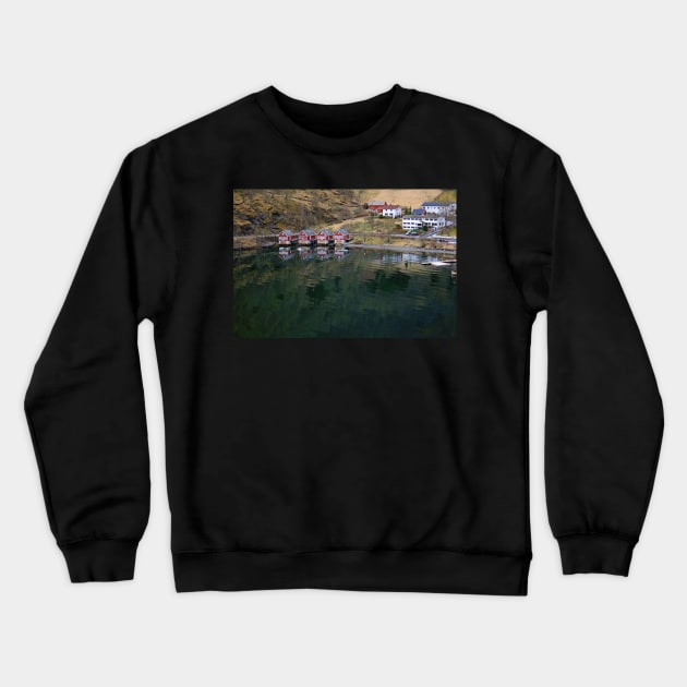 Fjordhytter Crewneck Sweatshirt by RedHillDigital